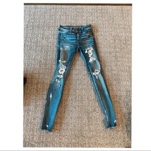 AE distressed skinny jeans